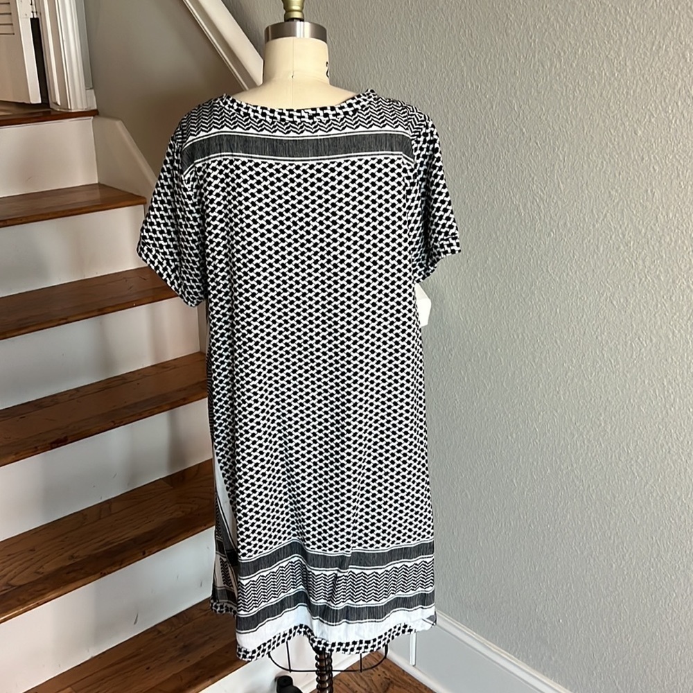 cecilie copenhagen 1005 Dress 1, O, Short Sleeves black and cream​​​​​​​​​ - Picture 8 of 16